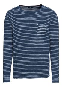 Tom Tailor, Herren Pullover 'fine striped sweater', Dunkelblau / Weiß