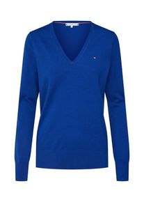 Tommy Hilfiger, Damen Feinstrickpullover 'NEW IVY V-NK SWTR', Navy