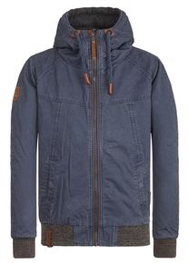 Naketano, Herren Jacke 'Survive & Advance', Dunkelblau / Braun