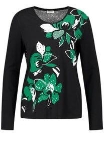Gerry Weber, Damen Shirt, Grün / Schwarz / Weiß