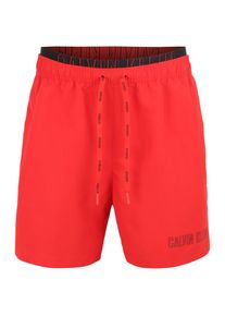 Calvin Klein Swimwear, Herren Bademode 'MEDIUM DOUBLE WAISTBAND', Rot