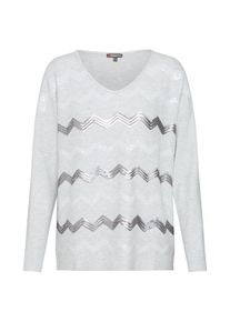 Street One, Damen Shirt 'Melli', Hellgrau / Graumeliert