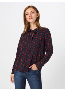 Tom Tailor Denim, Damen Bluse, Ultramarinblau / Feuerrot