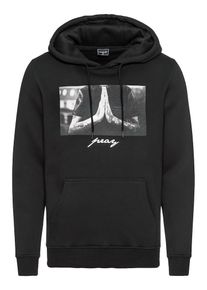 Mister Tee, Herren Sweatshirt 'Pray Hoody', Grau / Schwarz