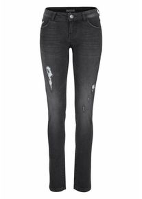 Melrose, Damen Röhrenjeans, Dunkelgrau
