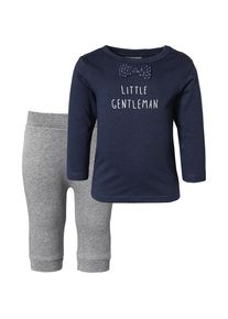 STACCATO, Shirt + Hose, Nachtblau / Graumeliert / Weiß