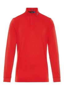 J. Lindeberg J.Lindeberg, Herren Shirt 'Tour Tech', Royalblau / Feuerrot