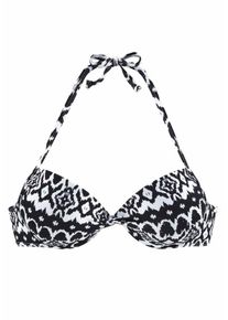 Lascana, Damen Bikinitop, Schwarz / Weiß