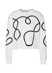 Noisy may, Damen Sweatshirt 'NORA', Nachtblau / Weiß