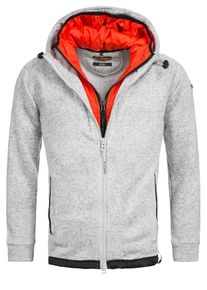 INDICODE JEANS, Herren 'Gaspard', Grau / Orangerot