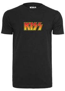 Mister Tee, Herren Tee 'KISS', Gelb / Orange / Schwarz