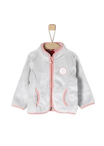 s.Oliver Junior, Mädchen Plüschjacke, Hellgrau / Hellpink