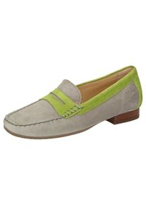 Sioux, Damen Slipper 'Corbina', Rauchgrau / Hellgrün