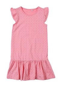 name it, Mädchen Kleid 'VIDA', Pink / Weiß