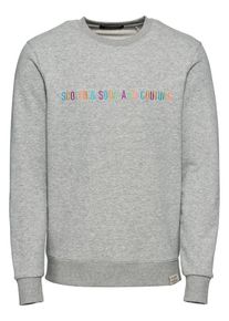 Scotch & Soda SCOTCH & SODA, Herren Sweatshirt 'Classic crewneck sweat with Scotch logo embroidery', Hellgrau