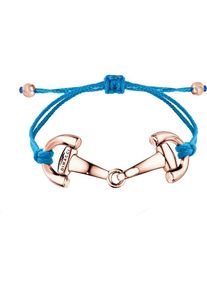 dimacci, Damen Armband 'Pony 78324', Himmelblau / Rosegold