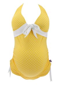 Petit Amour, Damen Tankini 'Annie', Gelb / Weiß