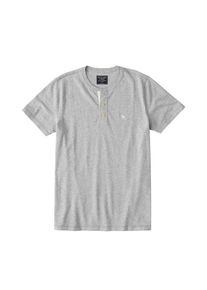 Abercrombie & Fitch Abercrombie & Fitch, Herren Shirt 'SS HENLEY FRINGE', Grau