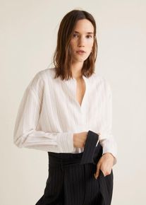 Mango, Damen Bluse 'Sola', Schwarz / Weiß