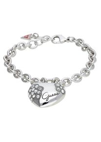 Guess, Damen Armband 'UBB11215', Rot / Silber