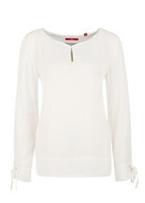 s.Oliver RED LABEL, Damen Bluse mit Strukturmuster, Weiß