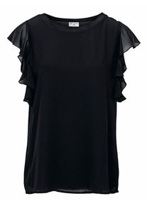 Heine, Damen Blusentop, Schwarz