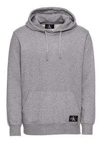 Calvin Klein Jeans, Herren Hoodie 'MONOGRAM LOGO BADGE HOODIE', Grau