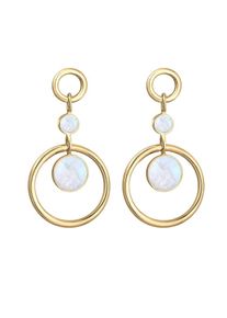 Elli Premium, Damen Ohrringe, Hellblau / Gold