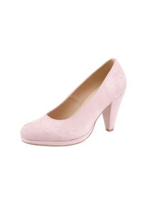Andrea Conti, Damen Trachtenpumps mit Blustickerei, Rosa