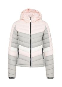 Superdry, Damen Jacke 'OFFSHORE CHEVRON FUJI', Hellgrau / Puder / Weiß