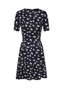New Look, Damen Kleid '20.04 WW PRINT S/TCH SEAM F+F SSLV P161', Schwarz