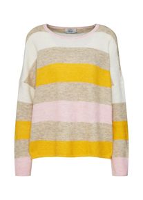 Only, Damen Pullover 'JOSIE', Gelb / Grau / Rosa