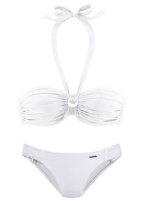 Lascana, Damen Bügel-Bandeau-Bikini, Weiß