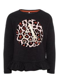 name it, Mädchen T-Shirt, Dunkelorange / Altrosa / Schwarz