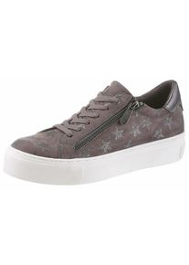 Marco Tozzi, Damen Plateausneaker, Greige / Dunkelgrau / Silber / Weiß