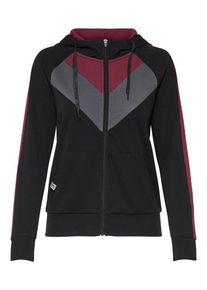 Only Play, Damen Sweatjacke 'MEGANE', Grau / Grenadine / Schwarz