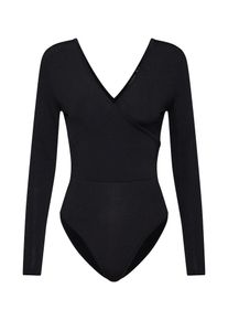 boohoo, Damen Body 'Slinky Wrap Bodysuit', Schwarz