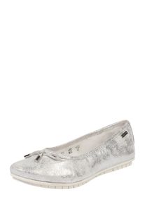 Bugatti, Damen Ballerina mit Zierschleife, Silber