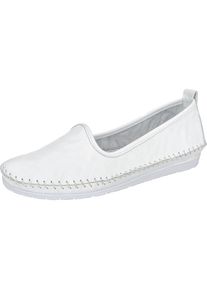 Andrea Conti, Damen Komfort-Slipper, Wei&szlig;