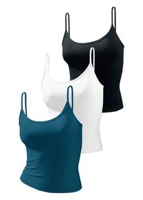 Vivance, Damen Top, Petrol / Schwarz / Weiß