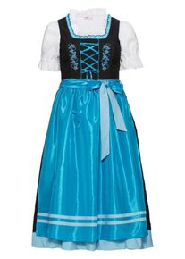 sheego Style, Damen Dirndl, T&uuml;rkis / Schwarz / Wei&szlig;