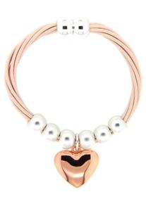 sweet deluxe, Damen Armband 'Herz, Tory', Rosegold / Silber