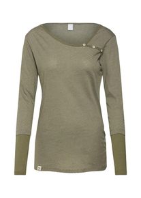Iriedaily, Damen Longsleeve, Khaki / Weiß