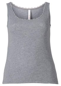 sheego Casual, Damen Casual Basic Tanktop, Grau