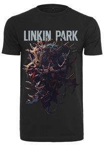 Mister Tee, Herren T-Shirt 'Linkin Park Heart', Schwarz / Wei&szlig;
