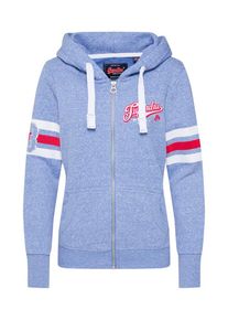 Superdry, Damen Sweatjacke, Hellblau / Pink / Weiß