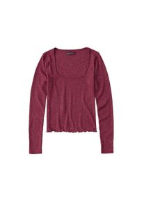 Abercrombie & Fitch Abercrombie & Fitch, Damen Shirts 'LS ECLECTIC SLIM RIB', Burgunder