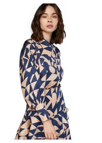 POSTYR, Damen Bluse, Beige / Blau