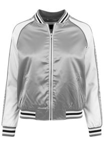 Urban Classics, Damen Jacket, Schwarz / Silber / Offwhite