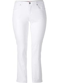 sheego Basic, Damen Stretch-Hose "Die Gerade", Wei&szlig;